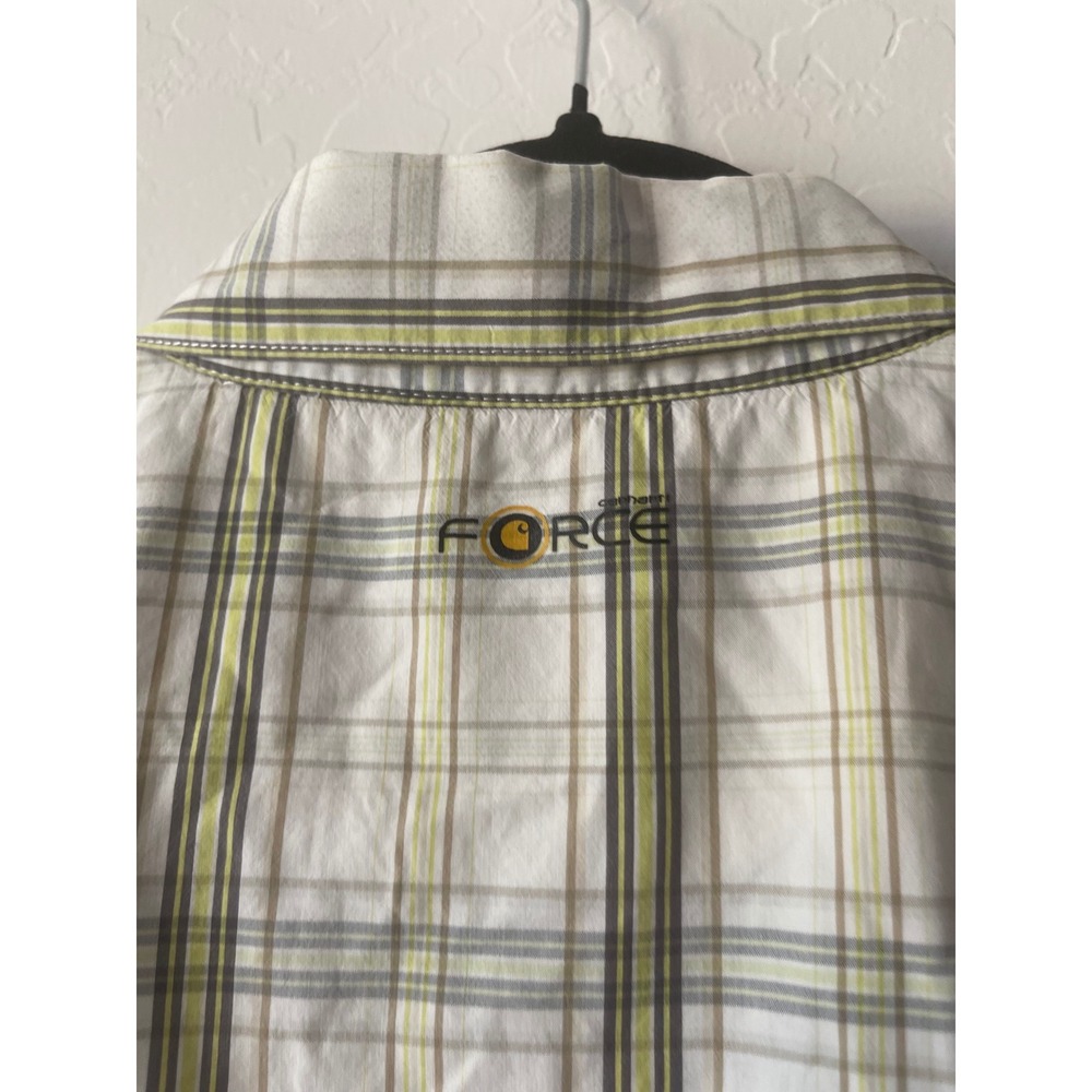 Carhartt Men's XL Relaxed‎ Fit Plaid Short Sleeve Work Shirt Button Down - Picture 4 of 12